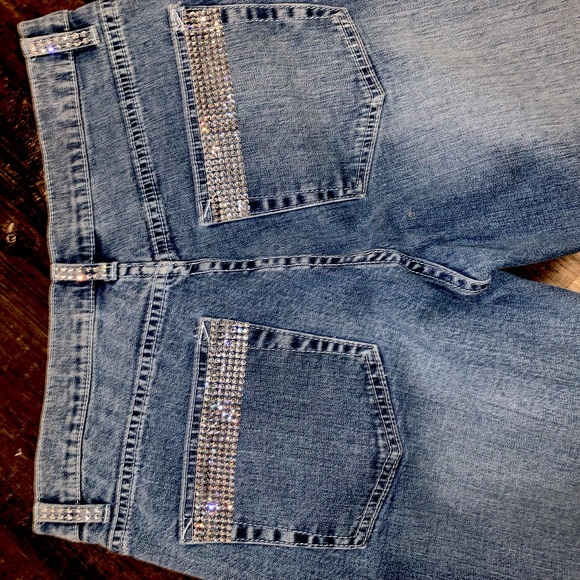Christine Alexander Denim Jeweled Jeans - Picture 3 of 3